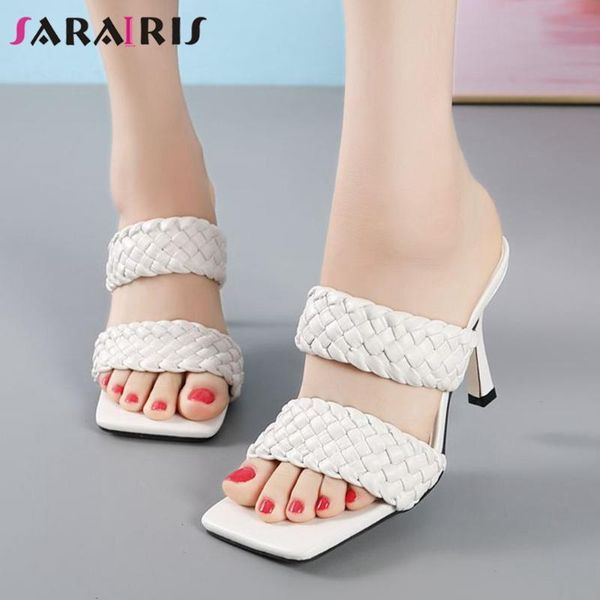 dress shoes sarairis unique heeled date mules women high heels summer ladies 2021 trendy weaving, Black
dress shoes sarairis unique heeled date mules women high heels summer ladies 2021 trendy weaving, Black