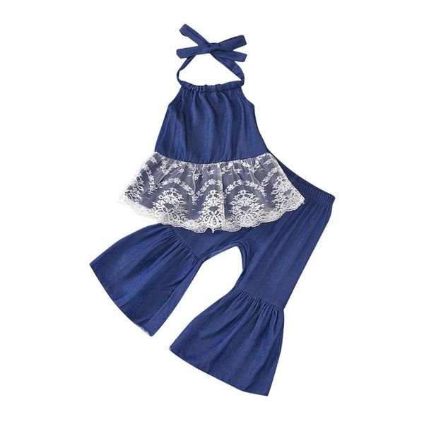 clothing sets toddler baby girls clothes sets, halter sleeveless lace smock tank long flared pant denim suits summer 2 pcs set, White
clothing sets toddler baby girls clothes sets, halter sleeveless lace smock tank long flared pant denim suits summer 2 pcs set, White