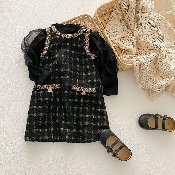 girl's dresses children dress + puff sleeve basic shirts autumn kids clothes girls plaid sleeveless vest baby casual loose pullover, Red;yellow
girl's dresses children dress + puff sleeve basic shirts autumn kids clothes girls plaid sleeveless vest baby casual loose pullover, Red;yellow