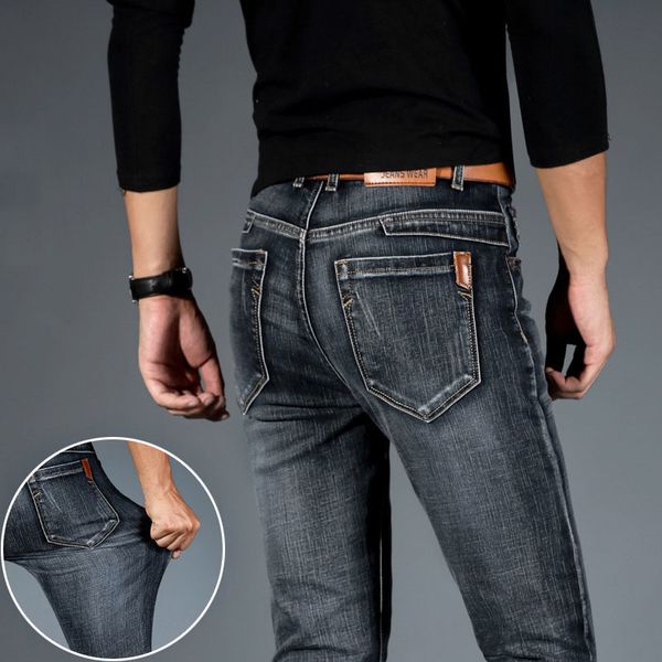 jeans autumn spring stretch brand business straight slim jeans men casual classic denim pants for male high quality, Blue
jeans autumn spring stretch brand business straight slim jeans men casual classic denim pants for male high quality, Blue