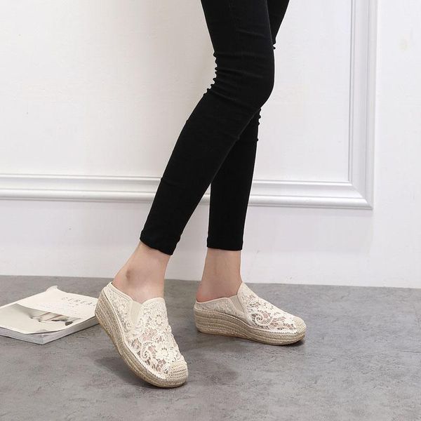 slippers swonco shoes ladies lace summer casual women platform wedge heels chunky slides finsherma, Black
slippers swonco shoes ladies lace summer casual women platform wedge heels chunky slides finsherma, Black