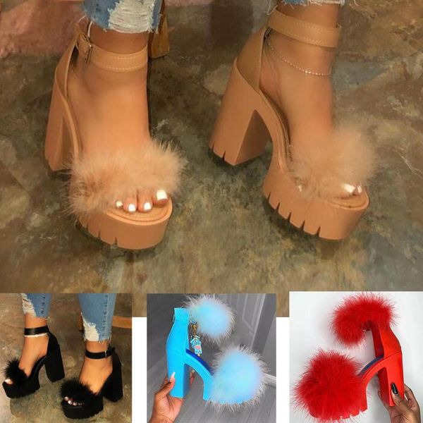 fashion women sandals summer outside furry ornament high heels platform ankle buckle strap female party casual wedge shoes dress, Black
fashion women sandals summer outside furry ornament high heels platform ankle buckle strap female party casual wedge shoes dress, Black