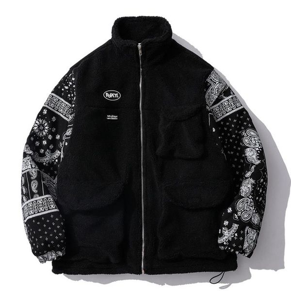 hip hop stitching cashew flower sherpa jackets men women streetwear pocket decoration jacket 2021 winter harajuku men's, Black;brown
hip hop stitching cashew flower sherpa jackets men women streetwear pocket decoration jacket 2021 winter harajuku men's, Black;brown