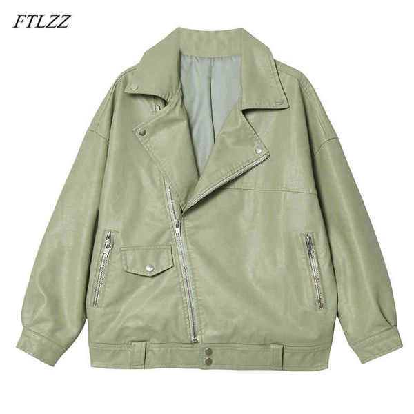 autumn women loose faux leather jacket soft pu motorcycle punk coat female casual zipper rivet outerwear 210423, Black
autumn women loose faux leather jacket soft pu motorcycle punk coat female casual zipper rivet outerwear 210423, Black