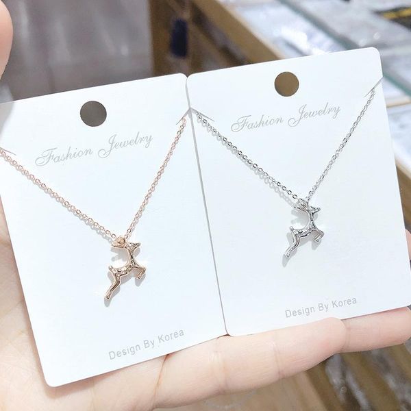 chains 14k real gold plated running deer necklace shining bling zircon women clavicle chain elegant charm wedding pendant jewelry, Silver
chains 14k real gold plated running deer necklace shining bling zircon women clavicle chain elegant charm wedding pendant jewelry, Silver