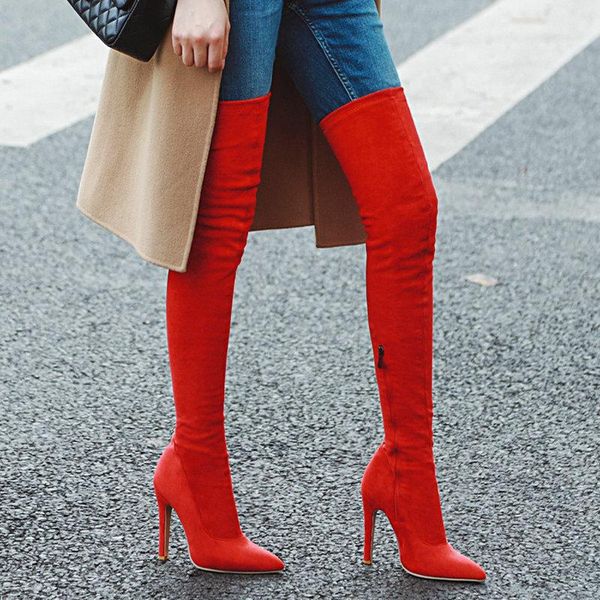 boots 2021 stretch over the knee flock autumn women thin high heel long fashion pointed toe winter woman, Black
boots 2021 stretch over the knee flock autumn women thin high heel long fashion pointed toe winter woman, Black