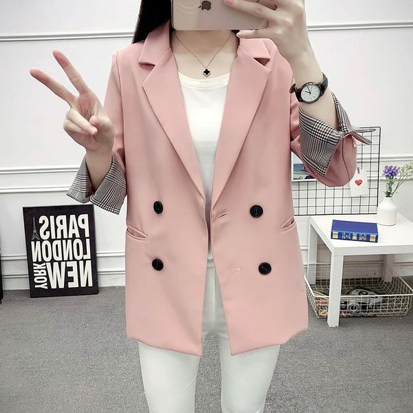 women's suits & blazers 2021 spring korean version of the small suit business mid-length jacket casual retro women, White;black
women's suits & blazers 2021 spring korean version of the small suit business mid-length jacket casual retro women, White;black