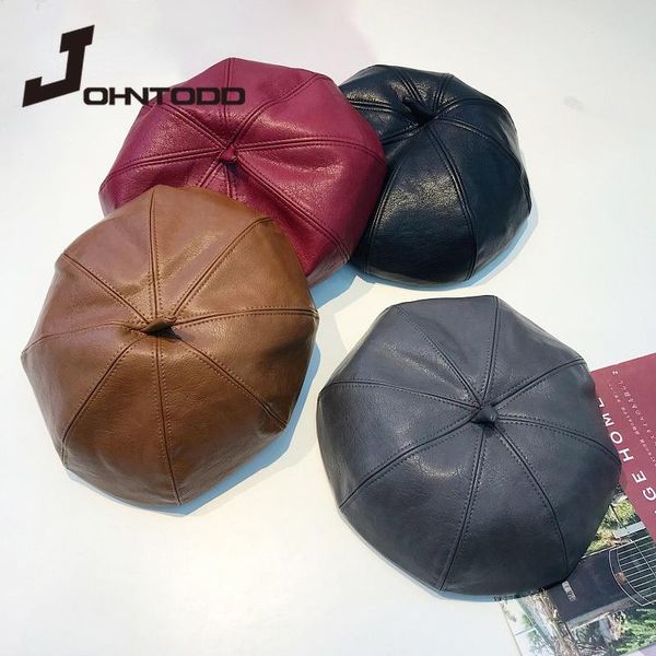berets 2021 autumn winter women fashion artist pu hat ladies solid color cap female casual dome caps chapeu feminino boina, Blue;gray
berets 2021 autumn winter women fashion artist pu hat ladies solid color cap female casual dome caps chapeu feminino boina, Blue;gray