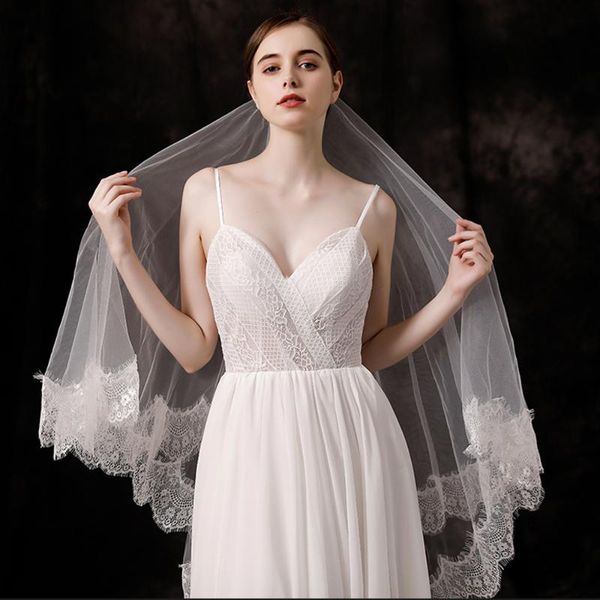 bridal veils veil white/ivory soft lace hem wedding two layer accessories tulle bride, Black
bridal veils veil white/ivory soft lace hem wedding two layer accessories tulle bride, Black