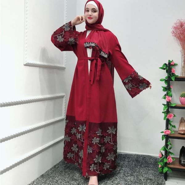 ethnic clothing 2021 muslim dubai middle east turkish lace patterned cardigan gown abayas for women, Red
ethnic clothing 2021 muslim dubai middle east turkish lace patterned cardigan gown abayas for women, Red