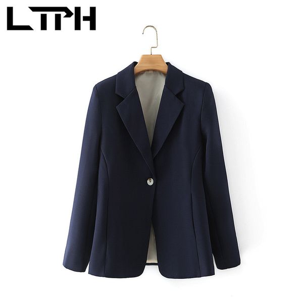 classic single button women blazers all-match long sleeve blazer jackets office lady navy suit coat spring 210427, White;black
classic single button women blazers all-match long sleeve blazer jackets office lady navy suit coat spring 210427, White;black