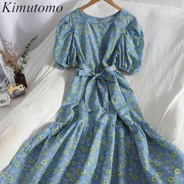 kimutomo elegant floral dress women o-neck short puff sleeve slim bow bandage ruffles vestidos summer fashion femme 210521, Black;gray
kimutomo elegant floral dress women o-neck short puff sleeve slim bow bandage ruffles vestidos summer fashion femme 210521, Black;gray