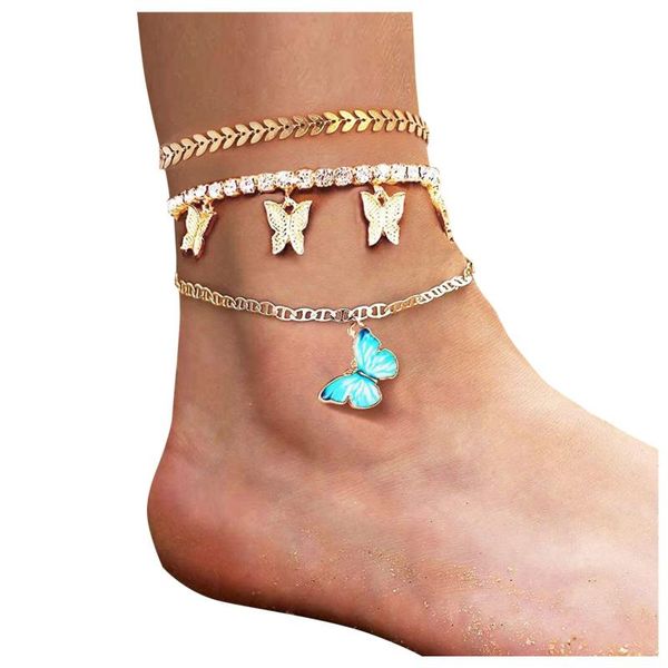 bangle punk cuban link chain rhinestone anklet for women gold color butterfly beach foot jewelry leg ankle bracelets ll4, Black
bangle punk cuban link chain rhinestone anklet for women gold color butterfly beach foot jewelry leg ankle bracelets ll4, Black