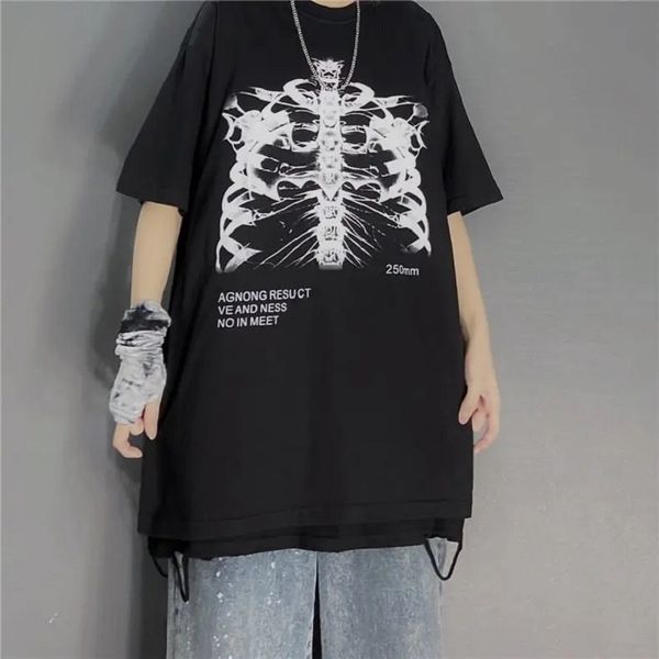 cotton punk shirt oversize summer short sleeve streetwear aesthetic t-shirt skeleton print vintage clothes o-neck y2k gothic, White;black
cotton punk shirt oversize summer short sleeve streetwear aesthetic t-shirt skeleton print vintage clothes o-neck y2k gothic, White;black
