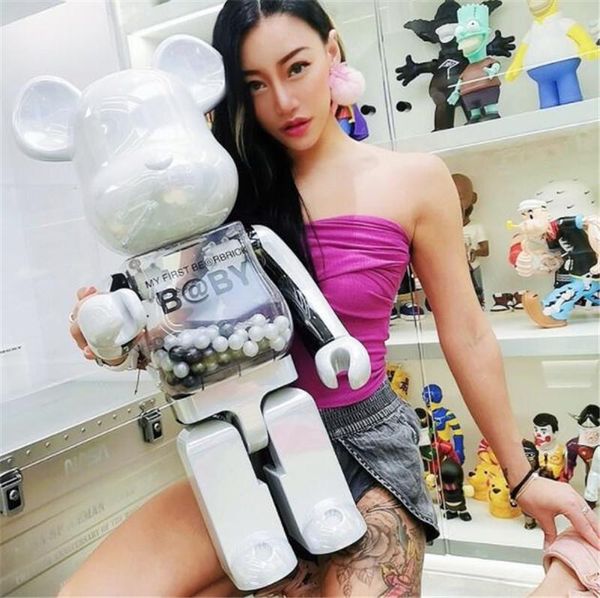 New 400% 28CM Bearbrick The Black and white ABS Electroplate Transparent Fashion bear Chiaki figures Toy For Collectors Be@rbrick Art Work m
New 400% 28CM Bearbrick The Black and white ABS Electroplate Transparent Fashion bear Chiaki figures Toy For Collectors Be@rbrick Art Work m