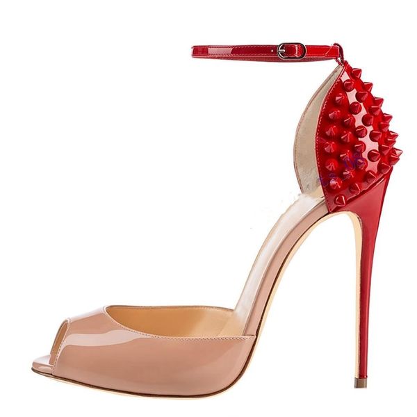new women fashion high heels dress peep toes shoes super high heel sandals spiked studded red bottom pumps 10cm size 34 -42, Black
new women fashion high heels dress peep toes shoes super high heel sandals spiked studded red bottom pumps 10cm size 34 -42, Black
