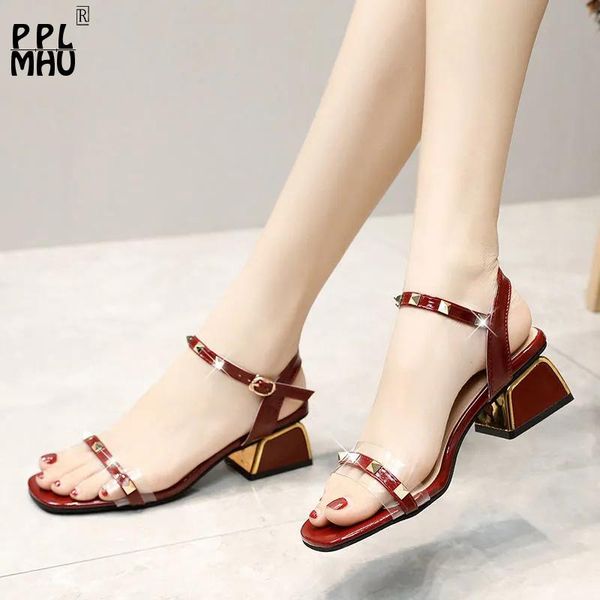 sandals red hollow rivet wedding shoes fashion buckle strap transparent comfort open-toed women elegant non-slip office, Black
sandals red hollow rivet wedding shoes fashion buckle strap transparent comfort open-toed women elegant non-slip office, Black