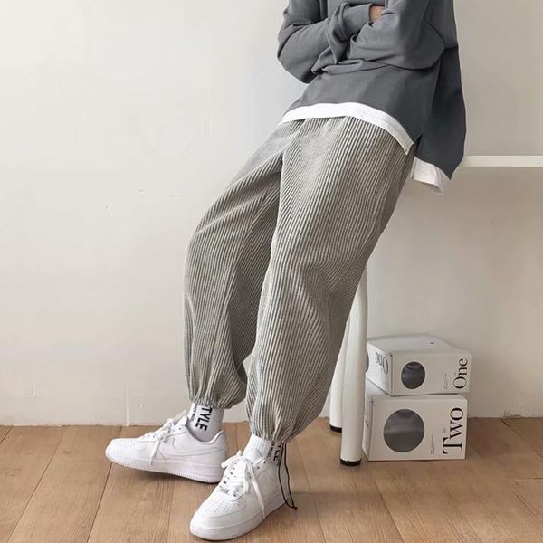 men's pants winter wide-leg solid color retro drawstring casual men streetwear loose hip-hop straight trousers mens m-2xl, Black
men's pants winter wide-leg solid color retro drawstring casual men streetwear loose hip-hop straight trousers mens m-2xl, Black