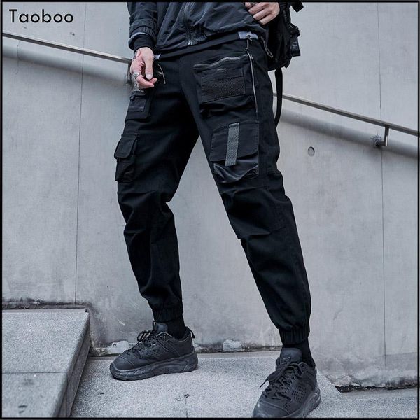 men's pants taoboo side pockets cargo 2021 designer hip hop casual male joggers trousers fashion streetwear for man, Black
men's pants taoboo side pockets cargo 2021 designer hip hop casual male joggers trousers fashion streetwear for man, Black