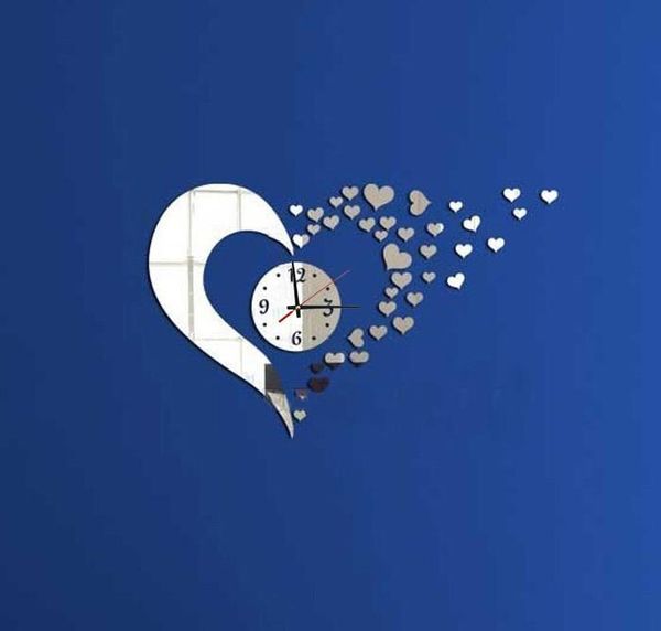 modern style sweet heart diy mirror wall clock sticker home decoration european hanging watch gift clocks
modern style sweet heart diy mirror wall clock sticker home decoration european hanging watch gift clocks
