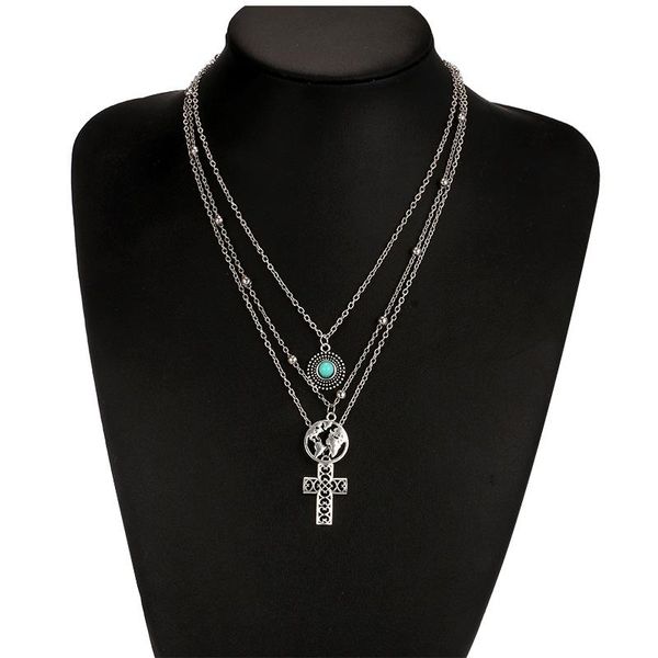 arrival necklace set women girl personalized cross combination three-layer silver geometric jewelry chains
arrival necklace set women girl personalized cross combination three-layer silver geometric jewelry chains