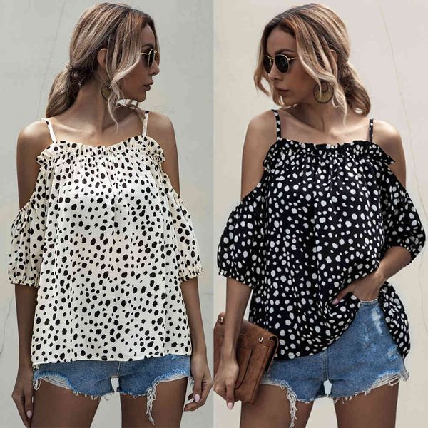 ruffles blouse shirt women summer sling off-the-shoulder ruffled dot polka dot shirt women office lady 210514, White
ruffles blouse shirt women summer sling off-the-shoulder ruffled dot polka dot shirt women office lady 210514, White