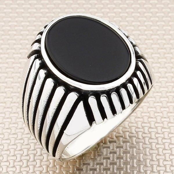 round black onyx stone men silver ring with symmetrical motif made in turkey solid 925 sterling cluster rings, Golden;silver
round black onyx stone men silver ring with symmetrical motif made in turkey solid 925 sterling cluster rings, Golden;silver