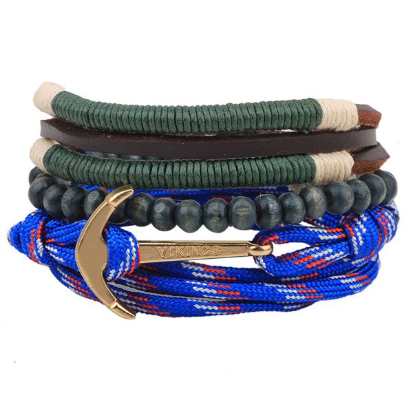 new double-layer cowhide bracelet umbrella rope anchor wooden beads multiple beads woven survival bracelet 5 yuan jewelry, Golden;silver
new double-layer cowhide bracelet umbrella rope anchor wooden beads multiple beads woven survival bracelet 5 yuan jewelry, Golden;silver