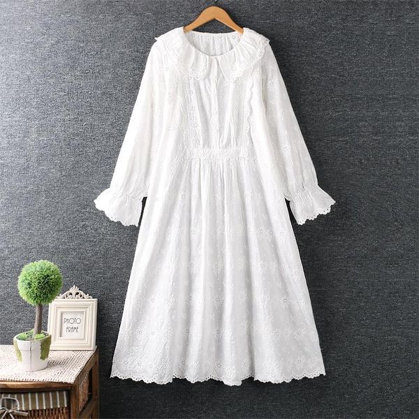 casual dresses floral embroidery vintage hook hollow out loose long dress cotton 100% lolitadress mori girl, Black;gray
casual dresses floral embroidery vintage hook hollow out loose long dress cotton 100% lolitadress mori girl, Black;gray