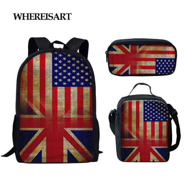 school bags whereisart usa/uk flags pattern 3pcs/set children's backpack shoulder for kids boys girls casual schoolbags mochila
school bags whereisart usa/uk flags pattern 3pcs/set children's backpack shoulder for kids boys girls casual schoolbags mochila