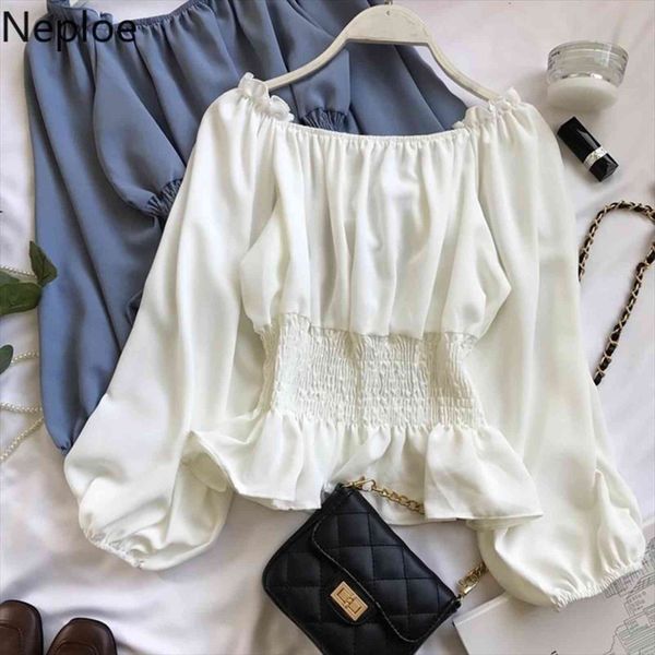 chiffon fashion salsh neck women shirts lantern sleeve summer korean slim waist ruffles blusa 44183, White
chiffon fashion salsh neck women shirts lantern sleeve summer korean slim waist ruffles blusa 44183, White