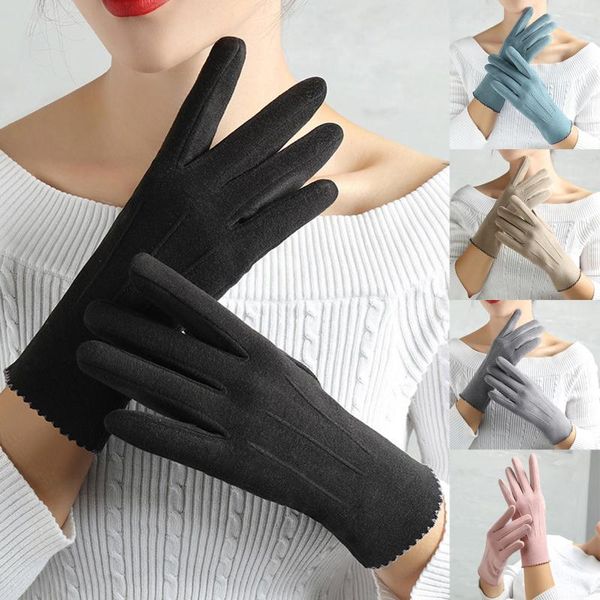 five fingers gloves feitong women autumn winter plush inside warm solid color fleece touch screen full finger cotton cashmere, Blue;gray
five fingers gloves feitong women autumn winter plush inside warm solid color fleece touch screen full finger cotton cashmere, Blue;gray