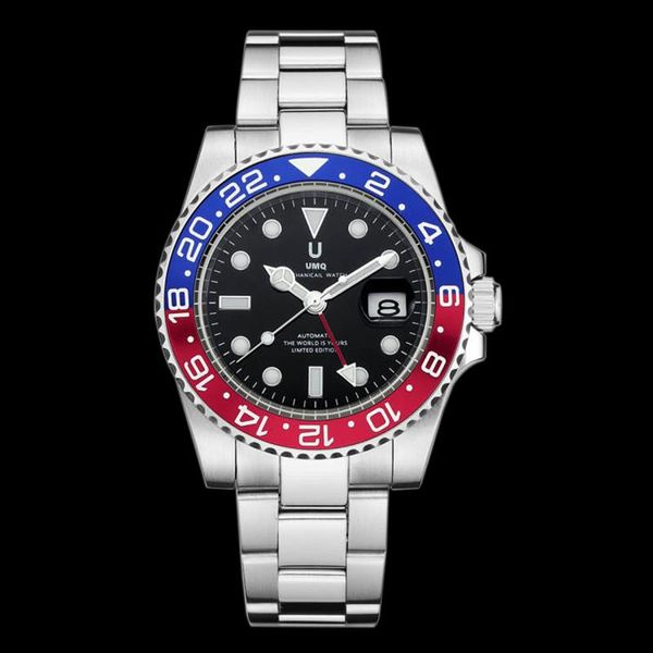 wristwatches men's automatic mechanical watch ceramic ring, ring can rotate, super luminous. gmt. high quality, Slivery;brown
wristwatches men's automatic mechanical watch ceramic ring, ring can rotate, super luminous. gmt. high quality, Slivery;brown