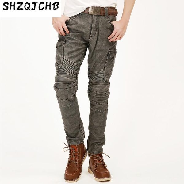 motorcycle genuine leather pants men 100% real cowhide mens vintage trousers autumn fashion pantalon cuir pph26 men's, Black
motorcycle genuine leather pants men 100% real cowhide mens vintage trousers autumn fashion pantalon cuir pph26 men's, Black