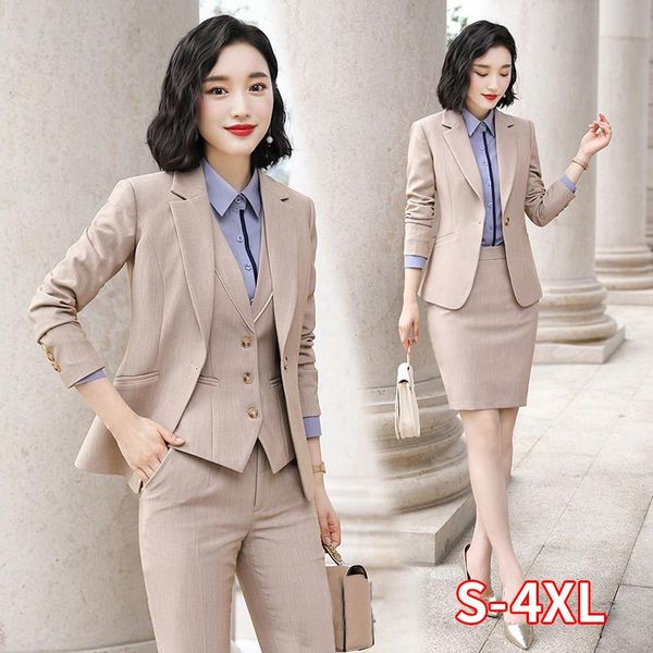 office ladies work wear women pant suits set ol formal female blazer jacket vest trousers 3 pieces women's two piece pants, White
office ladies work wear women pant suits set ol formal female blazer jacket vest trousers 3 pieces women's two piece pants, White