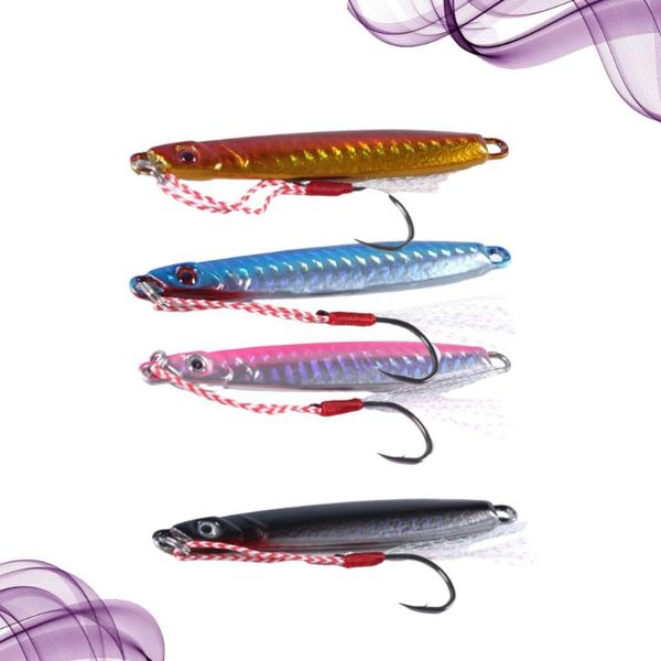 fishing hooks 4pcs fake baits 8cm 30g single hook lures mini metal artificial freshwater (four color)
fishing hooks 4pcs fake baits 8cm 30g single hook lures mini metal artificial freshwater (four color)