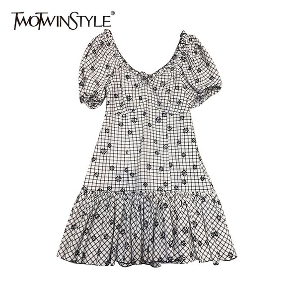summer plaid print women dress v neck puff sleeve high waist lace up slim mini dresses female fashion clothes 210520, Black;gray
summer plaid print women dress v neck puff sleeve high waist lace up slim mini dresses female fashion clothes 210520, Black;gray