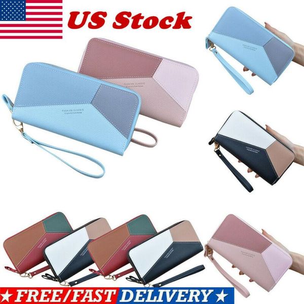 wallets fashion long colorblock women bifold double ziopper solid color pu leather clutch card holder ladys purse, Red;black
wallets fashion long colorblock women bifold double ziopper solid color pu leather clutch card holder ladys purse, Red;black