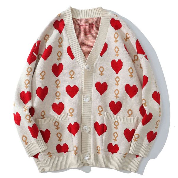 men's sweaters hip hop streetwear knitted sweater men women heart pattern harajuku oversize vintage loose cardigan black 147q, White;black
men's sweaters hip hop streetwear knitted sweater men women heart pattern harajuku oversize vintage loose cardigan black 147q, White;black