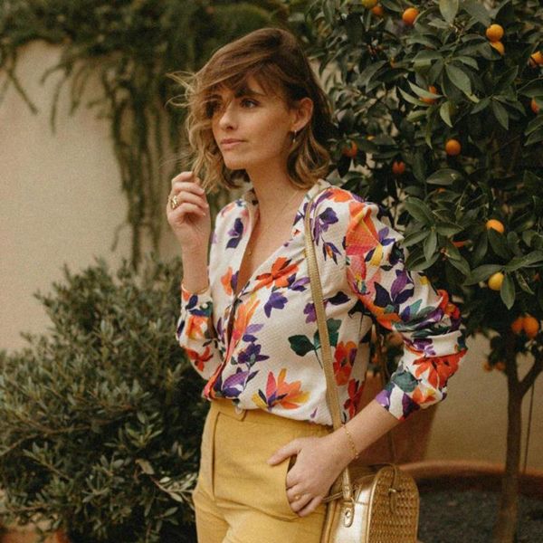 women's blouses & shirts retro chic blouse women spring autumn long sleeve floral printed 2021 vintage elegant female casual chemises, White
women's blouses & shirts retro chic blouse women spring autumn long sleeve floral printed 2021 vintage elegant female casual chemises, White