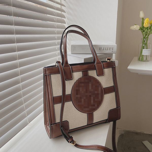 new women's bag canvas with leather color matching shopping bag one shoulder tote bag
new women's bag canvas with leather color matching shopping bag one shoulder tote bag