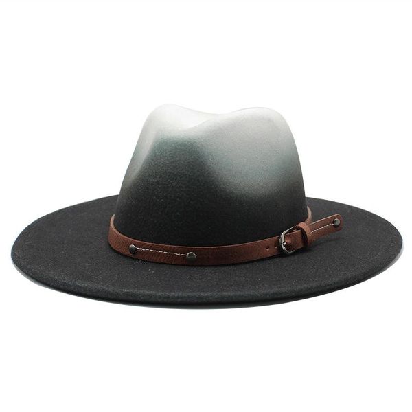wide brim hats 2021 imitation woolen women men ladies fedoras hat jazz caps european american round bowler, Blue;gray
wide brim hats 2021 imitation woolen women men ladies fedoras hat jazz caps european american round bowler, Blue;gray