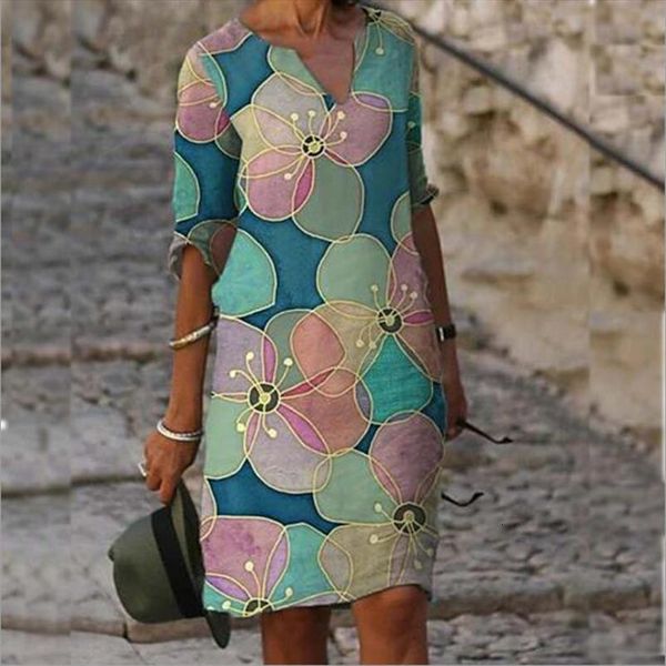 elegant floral print summer women dress half sleeve knee length casual office beach vestidos, Black;gray
elegant floral print summer women dress half sleeve knee length casual office beach vestidos, Black;gray