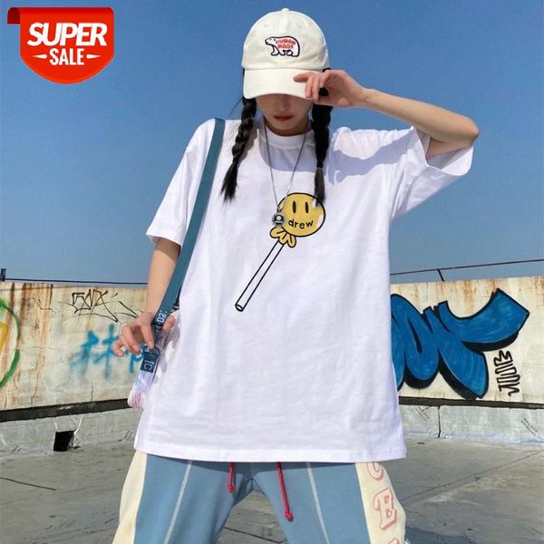 drew smiley face lollipop short-sleeved justin bieber the same brand loose street men and women couple t-shirt #kx9u, White;black
drew smiley face lollipop short-sleeved justin bieber the same brand loose street men and women couple t-shirt #kx9u, White;black