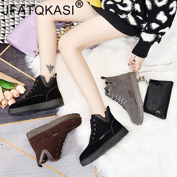 boots women ankle winter snow shoes woman flat round toe lace-up short plush inside fashion brand warm ladies bread, Black
boots women ankle winter snow shoes woman flat round toe lace-up short plush inside fashion brand warm ladies bread, Black