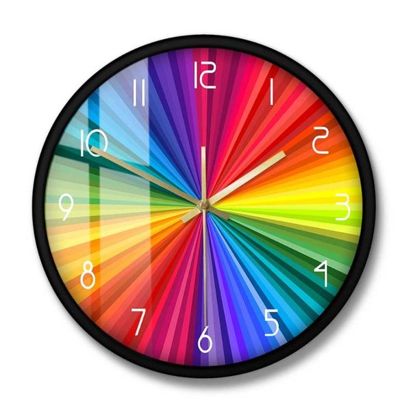 printed wall clock bright rainbow ray colorful abstract home decor nursery kid room silent watch clocks
printed wall clock bright rainbow ray colorful abstract home decor nursery kid room silent watch clocks