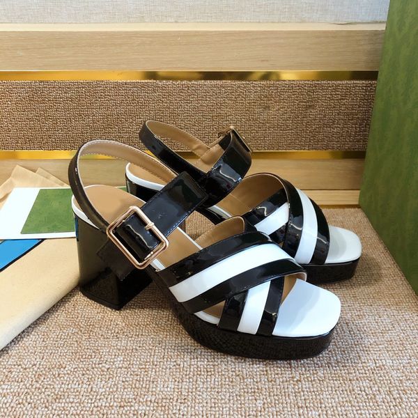 classic fashion women's sandals european and american style splicing multi color logo design good quality full package, Black
classic fashion women's sandals european and american style splicing multi color logo design good quality full package, Black