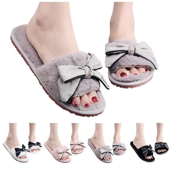 slippers home women shoes soft bow-knot short plush insole keep warm bedroom non-slip open toe for #093, Black
slippers home women shoes soft bow-knot short plush insole keep warm bedroom non-slip open toe for #093, Black