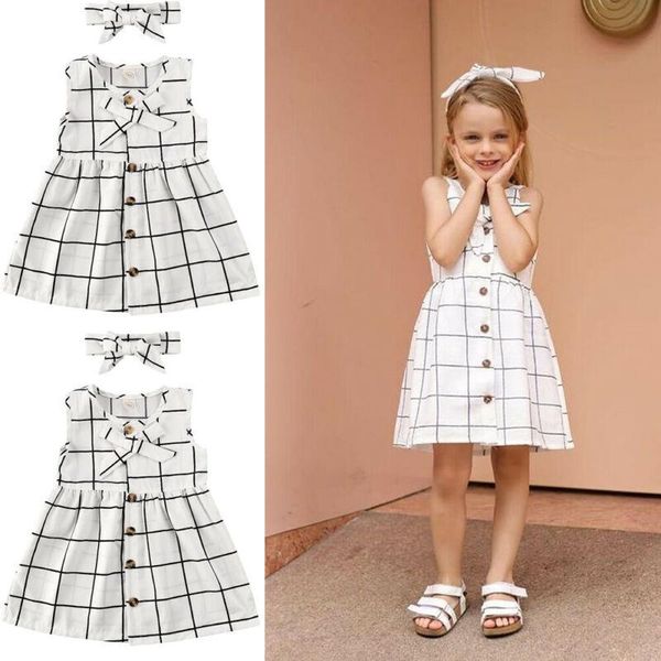 girl's dresses baby girls summer casual clothes sleeveless plaid o-neck button bowknot dress headbands outfits 6m-4years, Red;yellow
girl's dresses baby girls summer casual clothes sleeveless plaid o-neck button bowknot dress headbands outfits 6m-4years, Red;yellow
