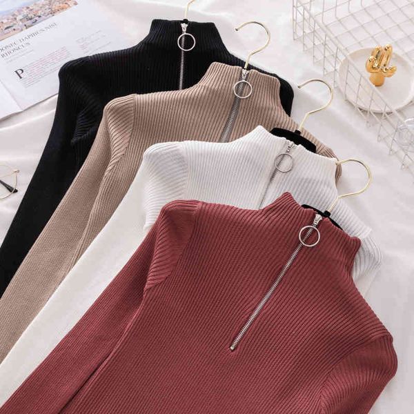 sweaters zipper turtleneck korean womens sweaters winter for women pullover autumn jumper knitted sweater pull femme, White;black
sweaters zipper turtleneck korean womens sweaters winter for women pullover autumn jumper knitted sweater pull femme, White;black
